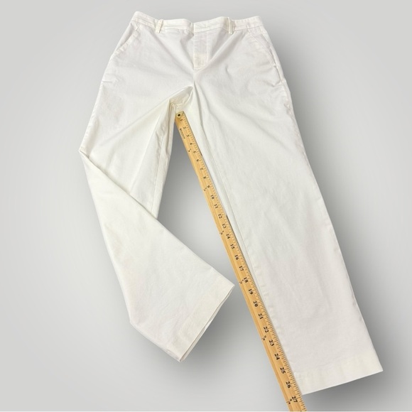 VINCE Mid-Rise Italian Stretch-Cotton Chino Pant Sz 4 White - Picture 10 of 15